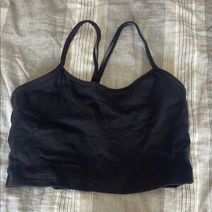 Black Strappy Crop Top